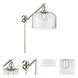 X-Large Bell 12 inch 60.00 watt Satin Nickel Swing Arm Wall Light, Franklin Restoration