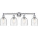 Edison Bella 4 Light 32.5 inch Polished Chrome Bath Vanity Light Wall Light