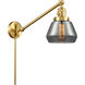 Fulton 35 inch 60.00 watt Satin Gold Swing Arm Wall Light, Franklin Restoration
