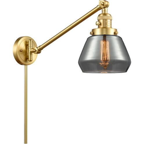 Fulton 35 inch 60.00 watt Satin Gold Swing Arm Wall Light, Franklin Restoration
