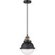 Franklin Restoration Hampden LED 7.25 inch Black Antique Brass Mini Pendant Ceiling Light in Clear Glass