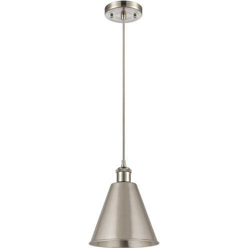 Ballston Cone 1 Light 8 inch Brushed Satin Nickel Mini Pendant Ceiling Light