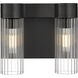 Empire 2 Light 10.5 inch Matte Black Sconce Wall Light in Clear Glass