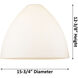 Edison Dome LED 16 inch Brushed Satin Nickel Pendant Ceiling Light in Seedy Glass