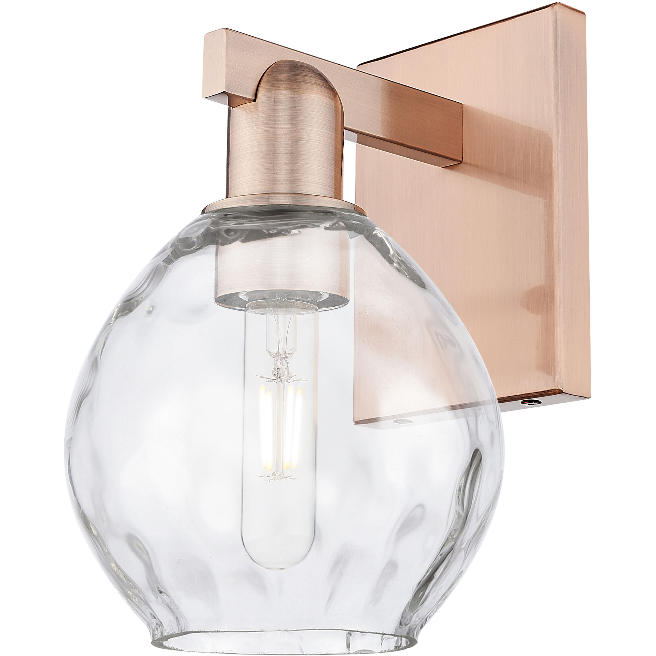 Arcadia Waverly Armed Sconce Wall Light in Antique Copper