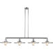 Franklin Restoration Appalachian 4 Light 56.5 inch Antique Brass Island Light Ceiling Light