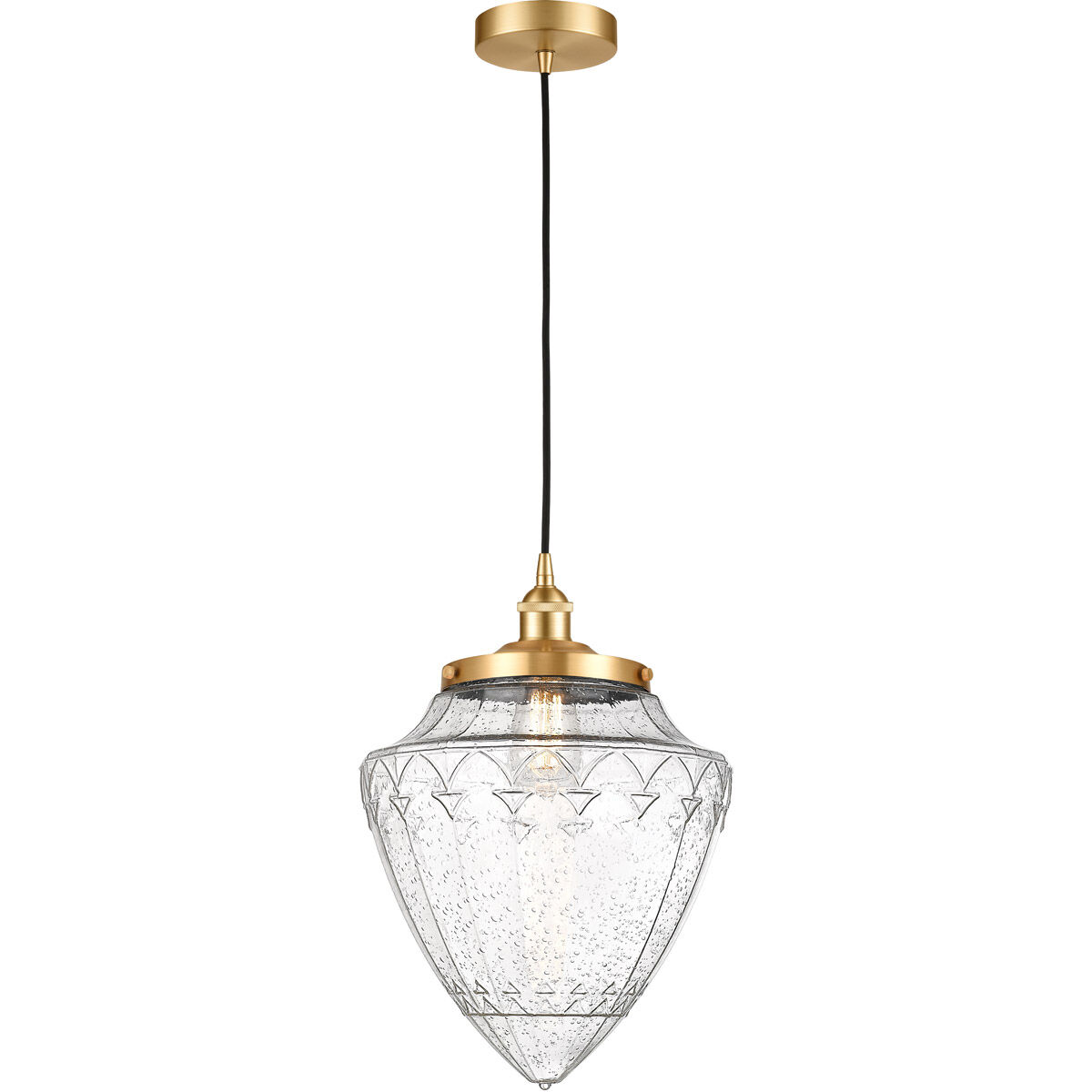 Edison Bullet LED 12 inch Satin Gold Mini Pendant Ceiling Light
