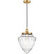 Edison Bullet LED 12 inch Satin Gold Mini Pendant Ceiling Light