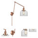 Large Bell 30 inch 3.50 watt Antique Copper Swing Arm Wall Light, Franklin Restoration