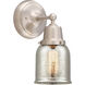 Aditi Small Bell 1 Light 5 inch Brushed Satin Nickel Sconce Wall Light, Aditi