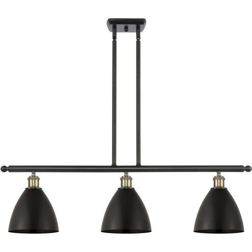 Ballston Dome LED 36 inch Black Antique Brass Island Light Ceiling Light