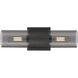 Bolivar 2 Light 4 inch Matte Black Bath Vanity Light Wall Light in Plated Smoke Glass