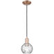 Arcadia Athens Water Glass 1 Light 6 inch Antique Copper Mini Pendant Ceiling Light