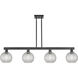 Arcadia Athens Island Light Ceiling Light in Matte Black