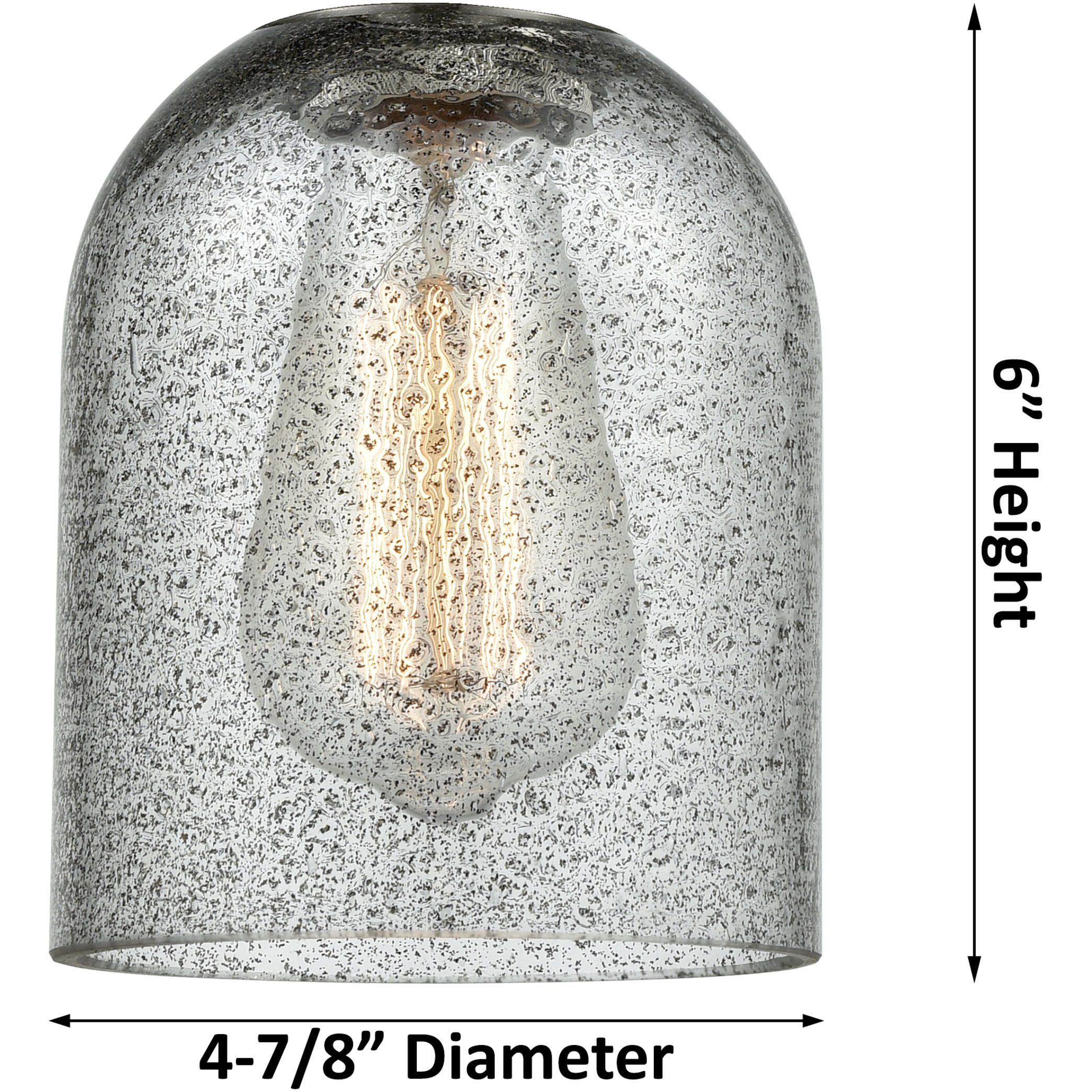 Ballston Caledonia LED 5 inch Matte Black Pendant Ceiling Light in Mica Glass, Ballston