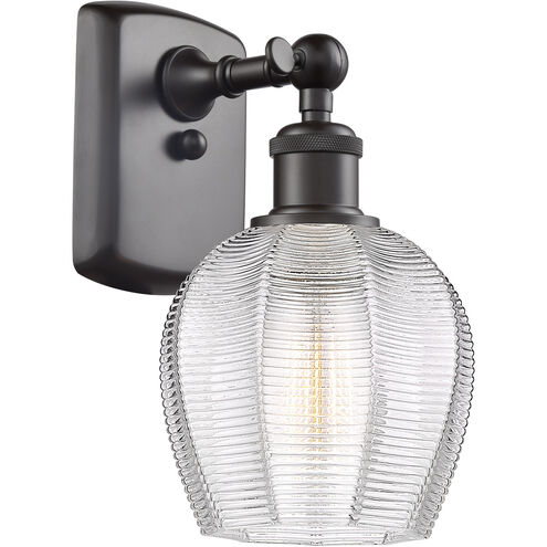 Ballston Norfolk 1 Light 6 inch Oil Rubbed Bronze Sconce Wall Light in Clear Glass