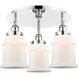 Canton 3 Light 17.75 inch Polished Chrome Flush Mount Ceiling Light in Matte White