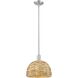 Arcadia Woven Rattan 1 Light 12.00 inch Mini Pendant