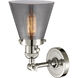 Franklin Restoration Small Cone LED 6 inch Polished Nickel Sconce Wall Light, Franklin Restoration