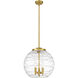 Ballston Athens Deco Swirl 3 Light 15.75 inch Pendant