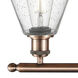 Ballston Ballston Cone LED 28 inch Antique Copper Bath Vanity Light Wall Light in Seedy Glass