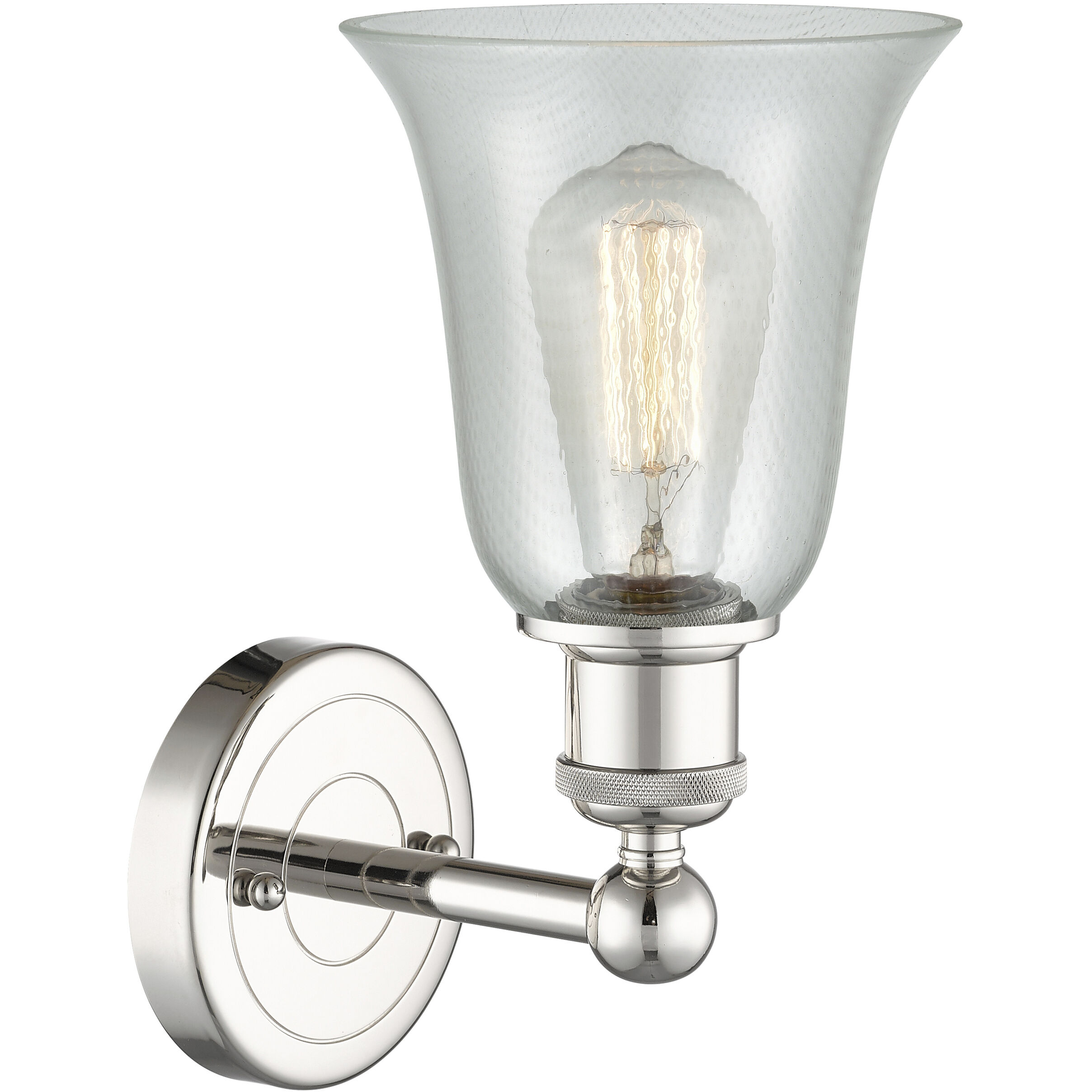 Hanover Sconce Wall Light in Polished Nickel, Fishnet