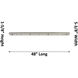 Winchester Briarcliff 4 Light 48 inch White Linear Pendant Ceiling Light, Winchester