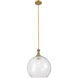 Downtown Urban Astor 1 Light 14 inch Brushed Brass Pendant Ceiling Light in Clear