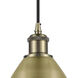 Ballston Dome 1 Light 8 inch Antique Brass Mini Pendant Ceiling Light