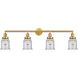 Franklin Restoration Canton LED 42 inch Satin Gold Bath Vanity Light Wall Light in Seedy Glass, Franklin Restoration