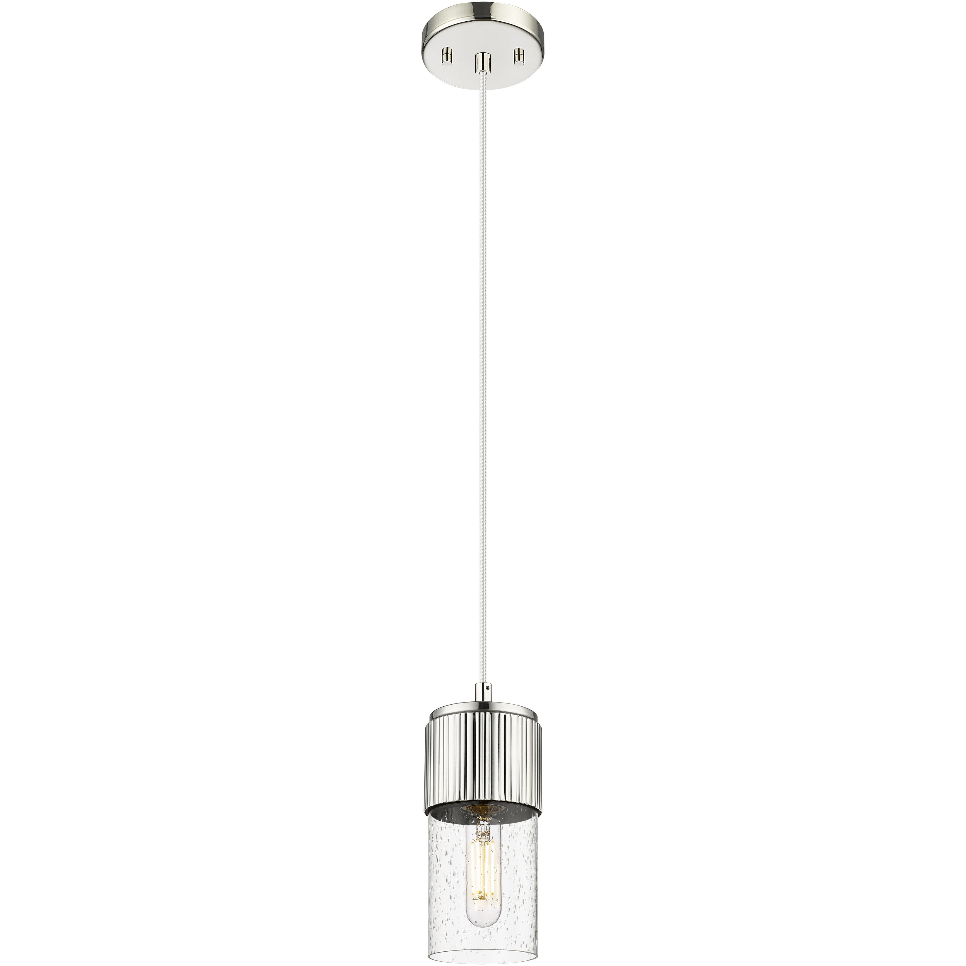 Downtown Urban Bolivar 1 Light 4.75 inch Polished Nickel Pendant Ceiling Light in Seedy
