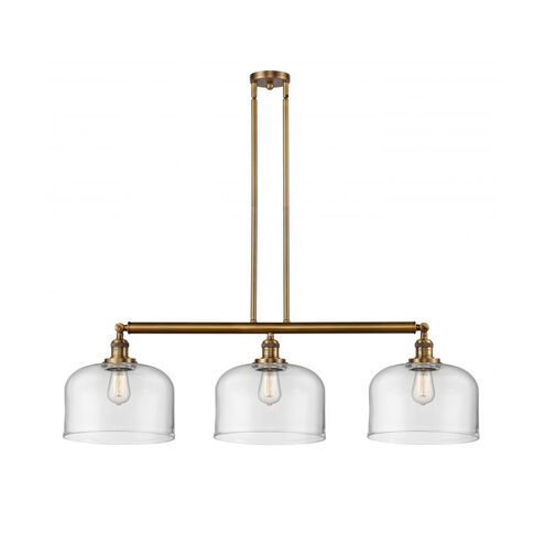 Franklin Restoration X-Large Bell LED 42 inch Brushed Brass Island Light Ceiling Light in Clear Glass, Franklin Restoration