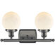 Ballston Beacon LED 16 inch Oil Rubbed Bronze Bath Vanity Light Wall Light in Matte White Glass, Ballston