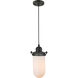 Austere Centri 1 Light 5 inch Oil Rubbed Bronze Mini Pendant Ceiling Light in Incandescent, Matte White Glass, Austere