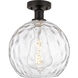 Edison Athens Water Glass 1 Light 10 inch Oil Rubbed Bronze Semi-Flush Mount Ceiling Light