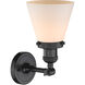 Franklin Restoration Small Cone 1 Light 6 inch Oil Rubbed Bronze Sconce Wall Light in Matte White Glass, Franklin Restoration