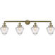 Franklin Restoration Bullet 4 Light 46 inch Antique Brass Bath Vanity Light Wall Light