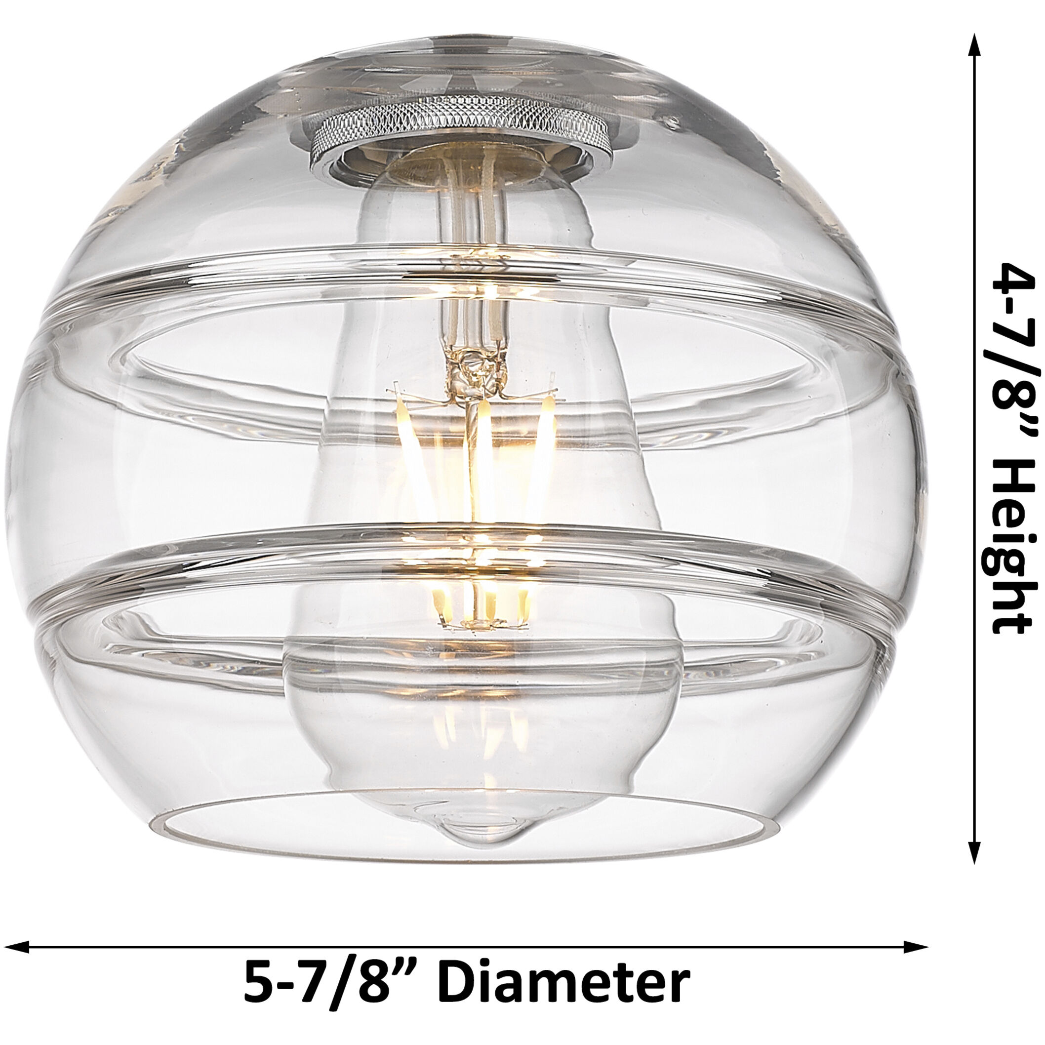 Ballston Rochester 1 Light 5.88 inch Satin Gold Semi-Flush Mount Ceiling Light