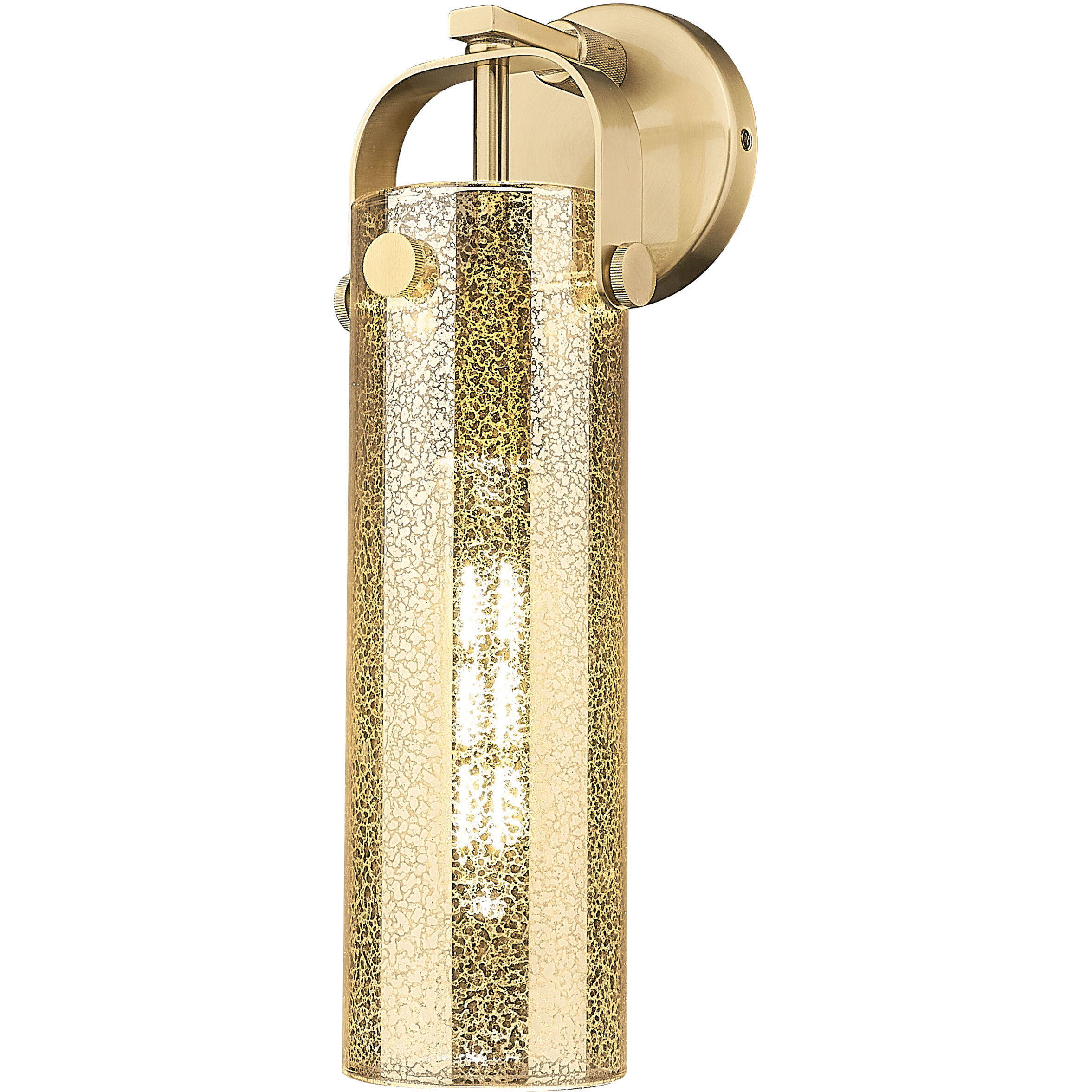 Downtown Urban Pilaster Armed Sconce Wall Light in Mercury, Champagne Bronze