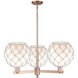 Arcadia Farmhouse Rope 3 Light 32 inch Antique Copper Chandelier Ceiling Light