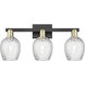 Arcadia Salina 3 Light 24.75 inch Black Antique Brass Bath Vanity Light Wall Light