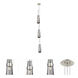 Milan 3 Light 6.38 inch Brushed Satin Nickel Multi Pendant Ceiling Light in Light Smoke Glass