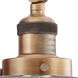 Franklin Restoration X-Large Bell 1 Light 12 inch Brushed Brass Sconce Wall Light in Clear Glass, Franklin Restoration