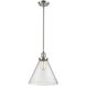 Franklin Restoration Cone LED 12 inch Antique Brass Mini Pendant Ceiling Light in Seedy, Franklin Restoration