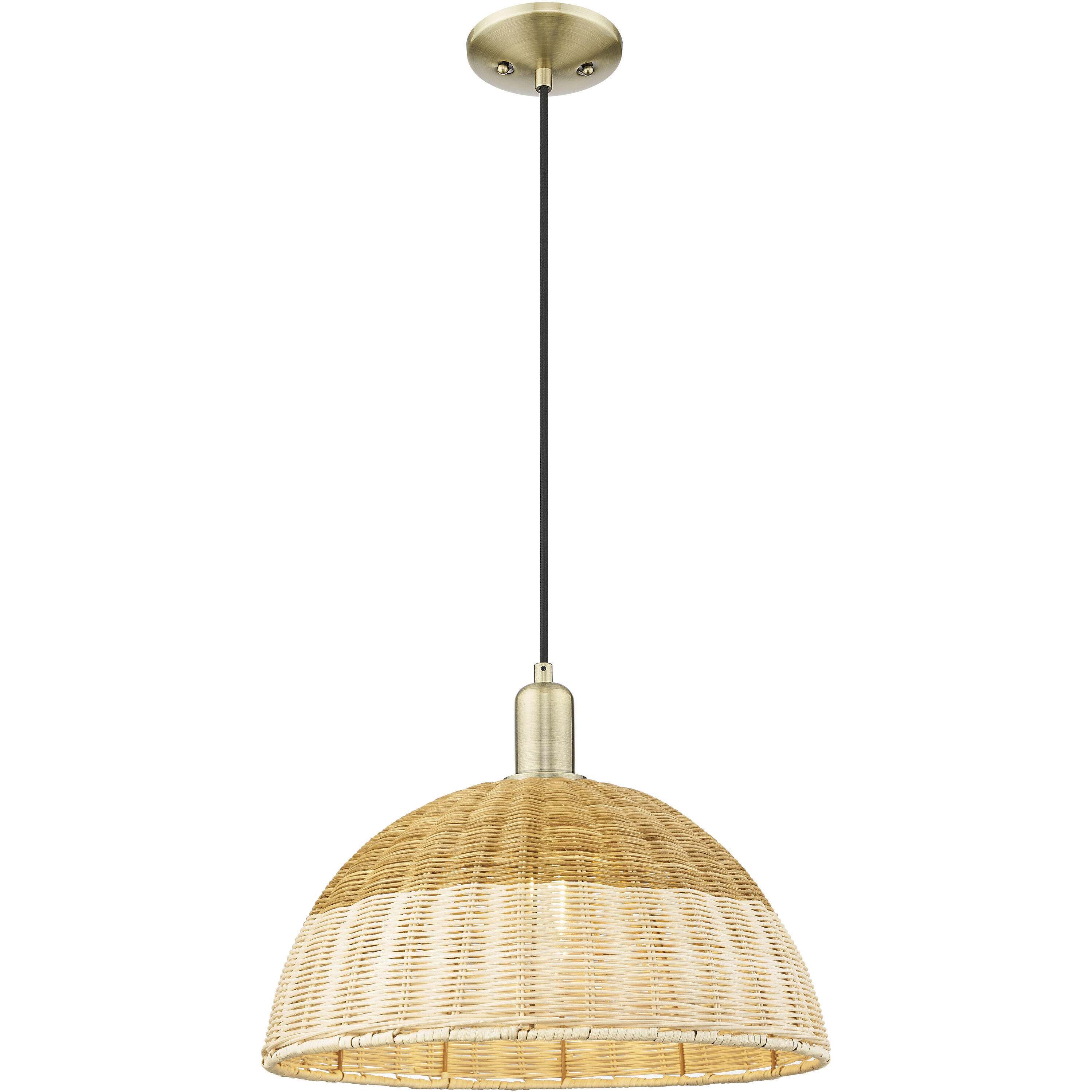 Natural Ballston Dome 1 Light 11.75 inch Antique Brass Mini Pendant Ceiling Light