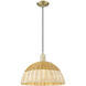 Natural Ballston Dome 1 Light 11.75 inch Antique Brass Mini Pendant Ceiling Light