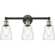 Ellery 3 Light 22.75 inch Black Antique Brass Bath Vanity Light Wall Light in Clear