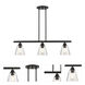 Franklin Restoration 3 Light 33.75 inch Matte Black Island Light Ceiling Light in Bulb Not Included