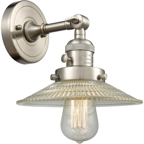 Franklin Restoration Halophane LED 9 inch Brushed Satin Nickel Sconce Wall Light, Franklin Restoration