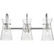 Nicole 3 Light 24 inch Polished Chrome Bath Vanity Light Wall Light